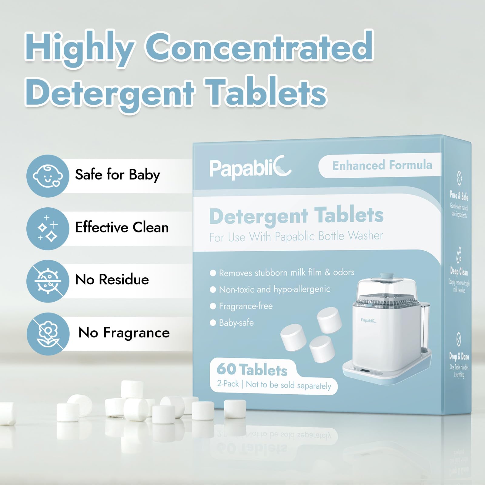 Papablic 2 year shelf life label shows durable storage.
