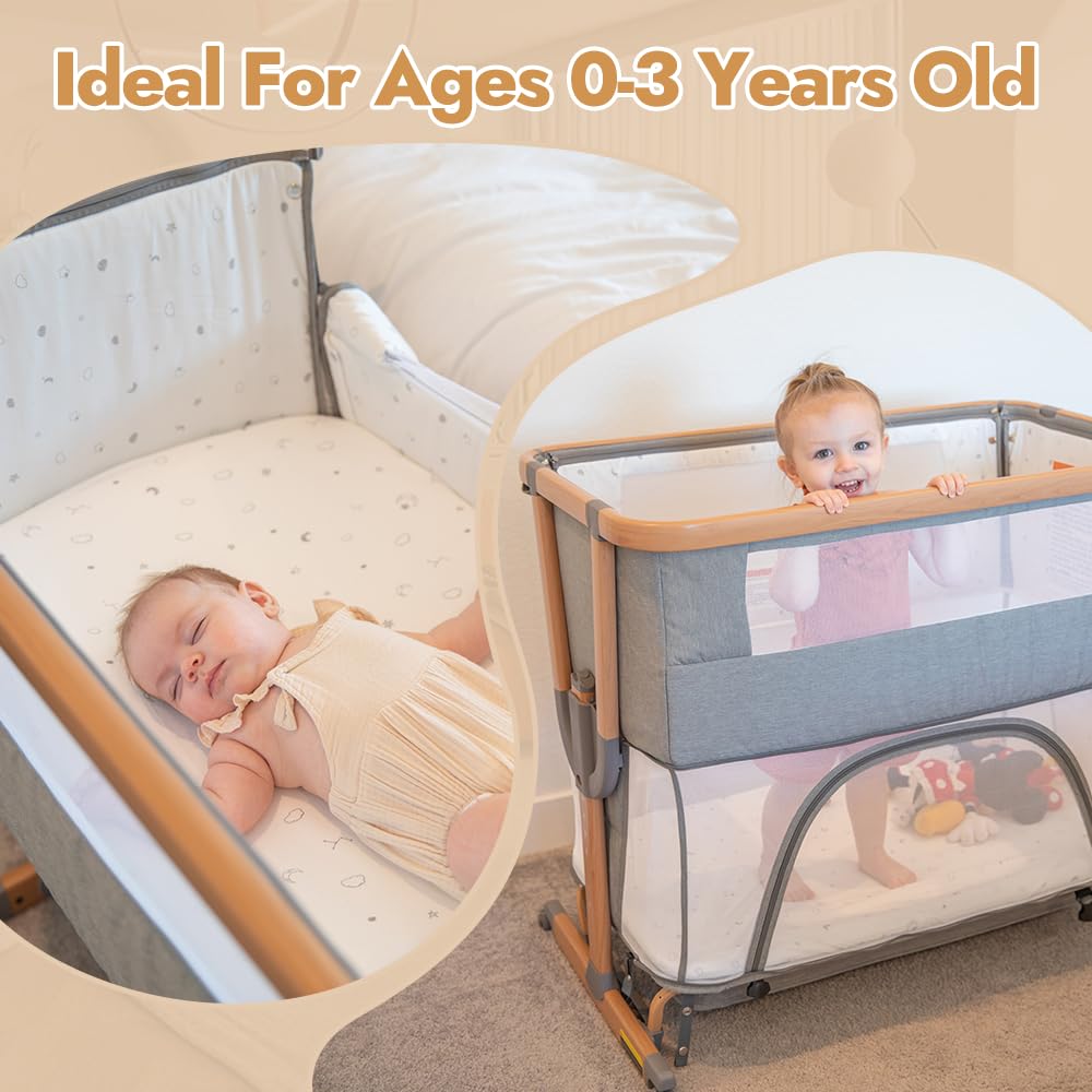 Papablic 4-in-1 bassinet aluminum frame provides stable support.