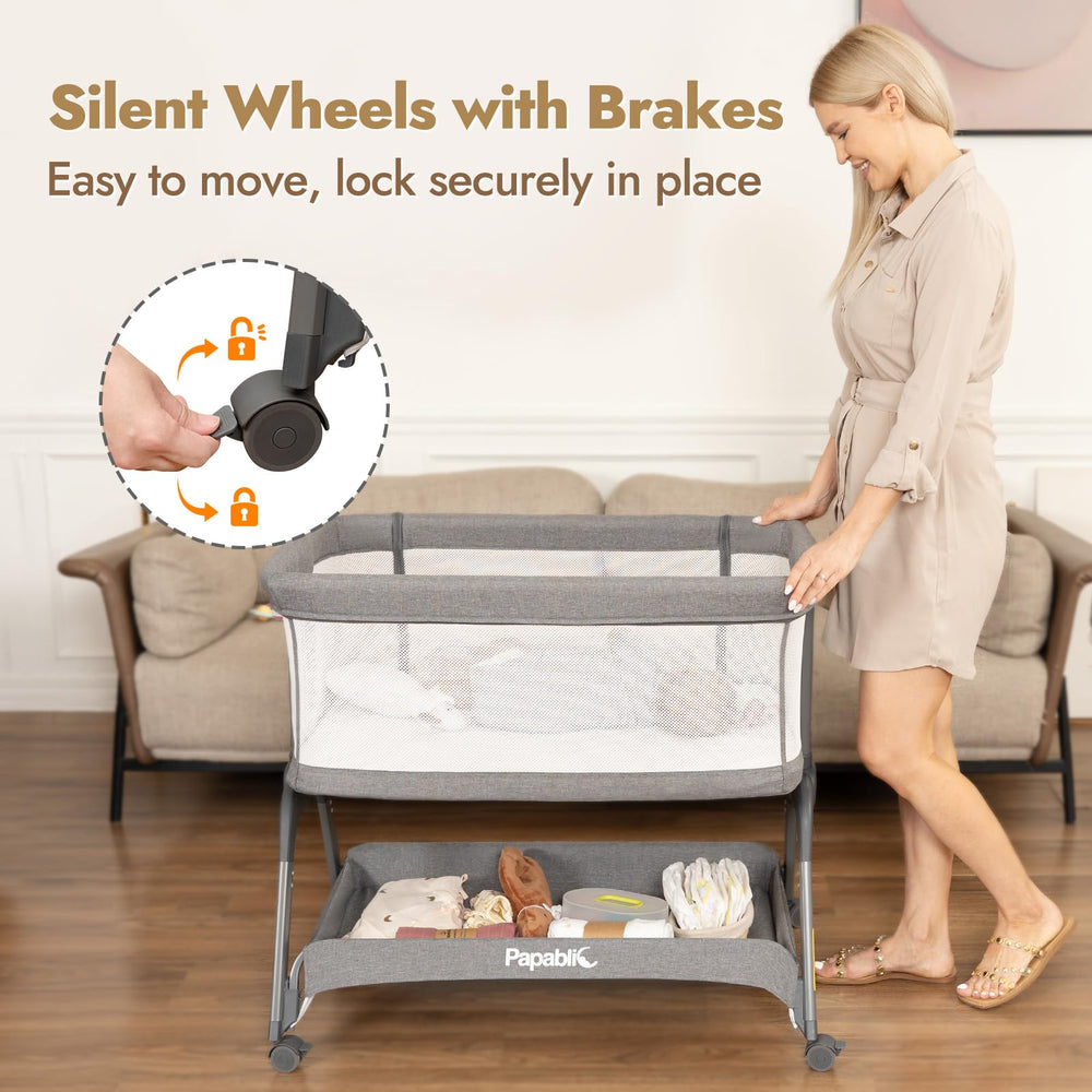 Papablic locking wheels enable easy movement between rooms