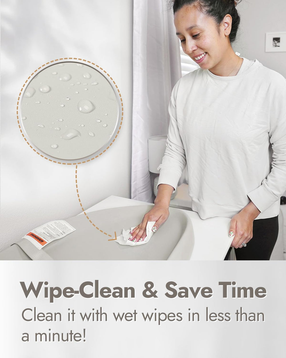 Papablic changing pad includes safety straps to secure baby during changing