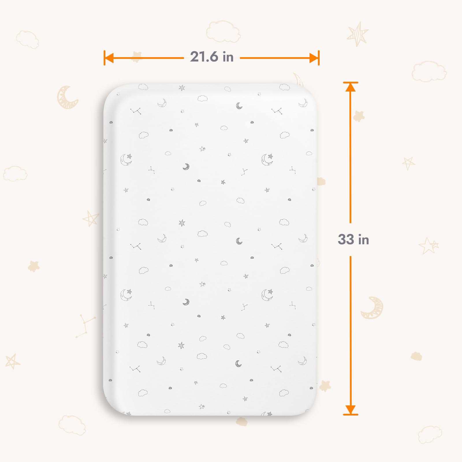 Papablic bassinet sheets 100% cotton knit provide soft, breathable comfort.