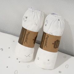 Papablic bassinet sheets with elastic edge ensure snug, easy on-and-off changes.