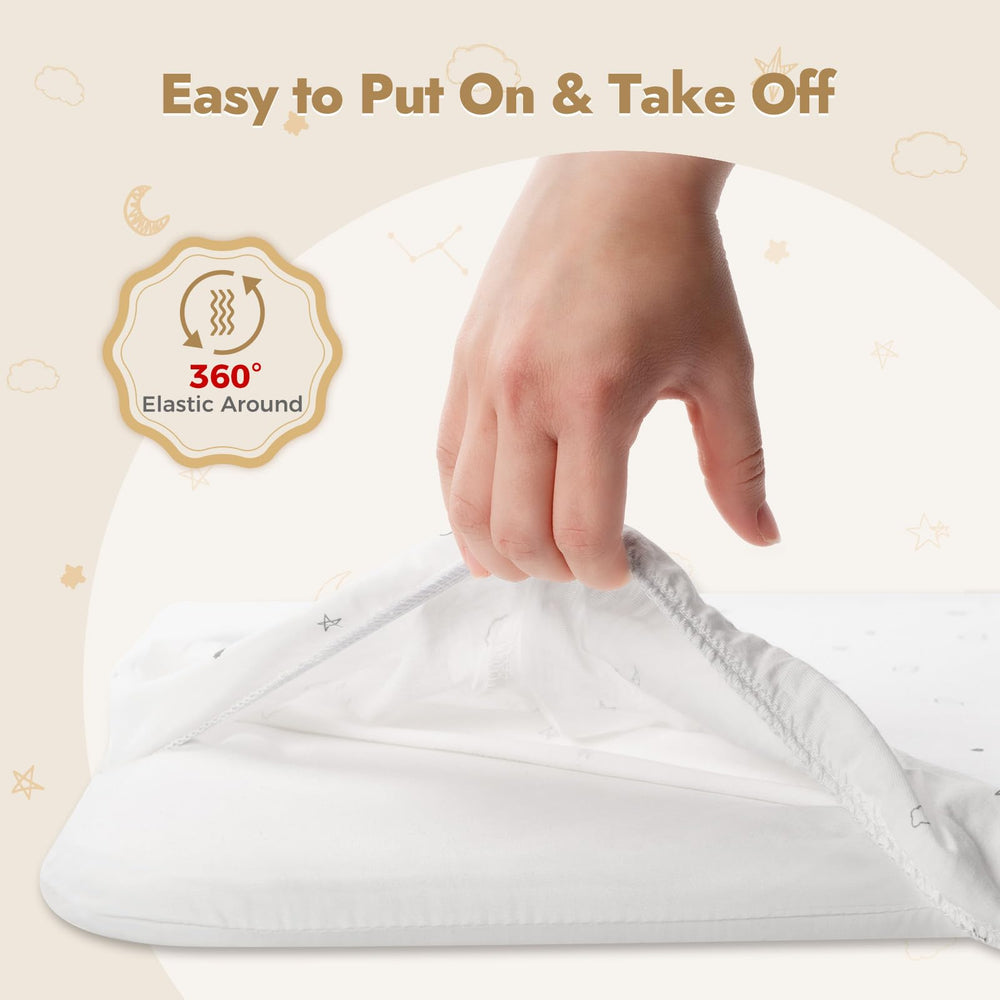 Papablic bassinet sheets in light grey suit modern nurseries.