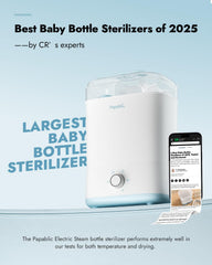 Papablic Sterilizer Pro interior trays holding multiple bottles for efficient cleanup.