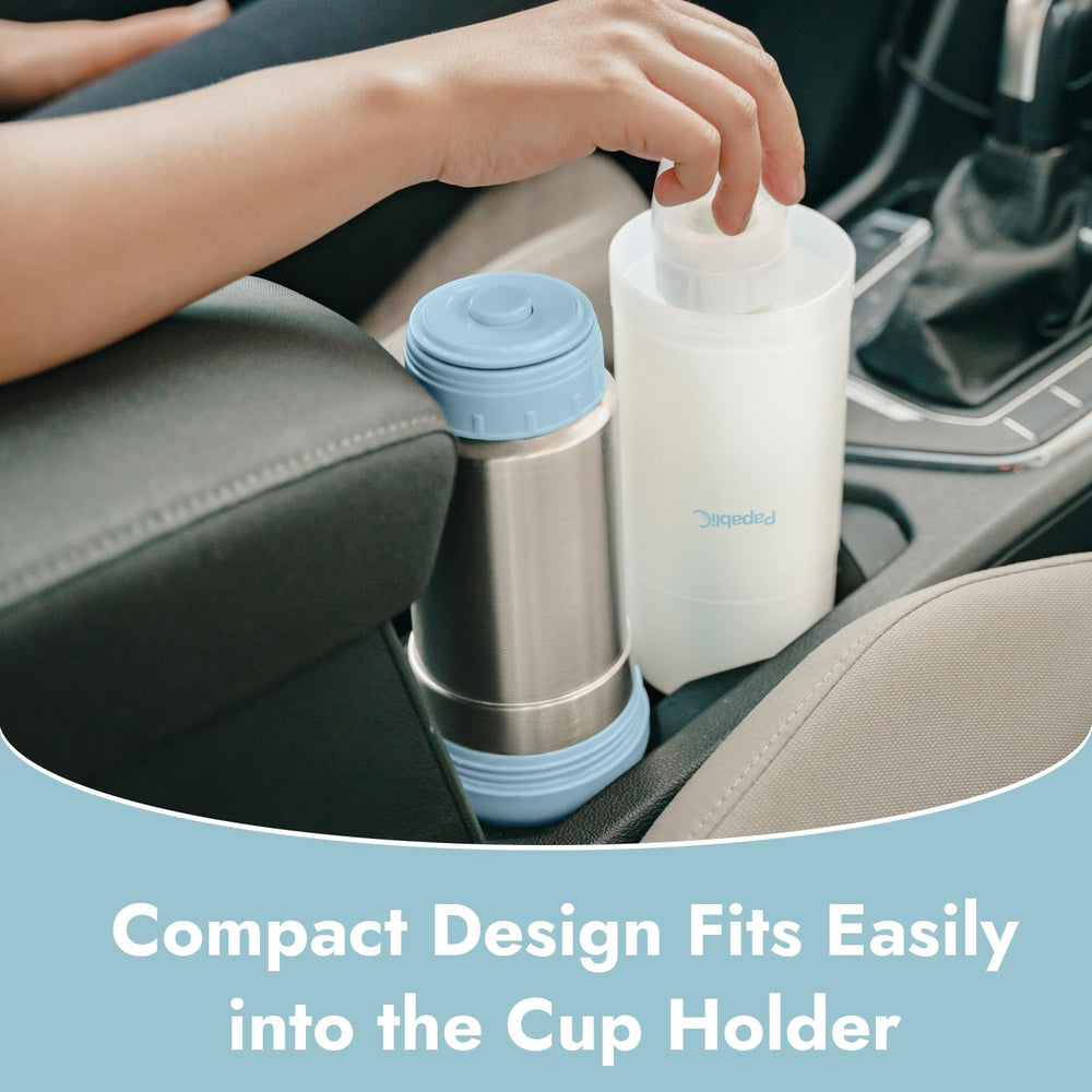 Papablic warmer simple-use pour-hot-water method for quick heating.