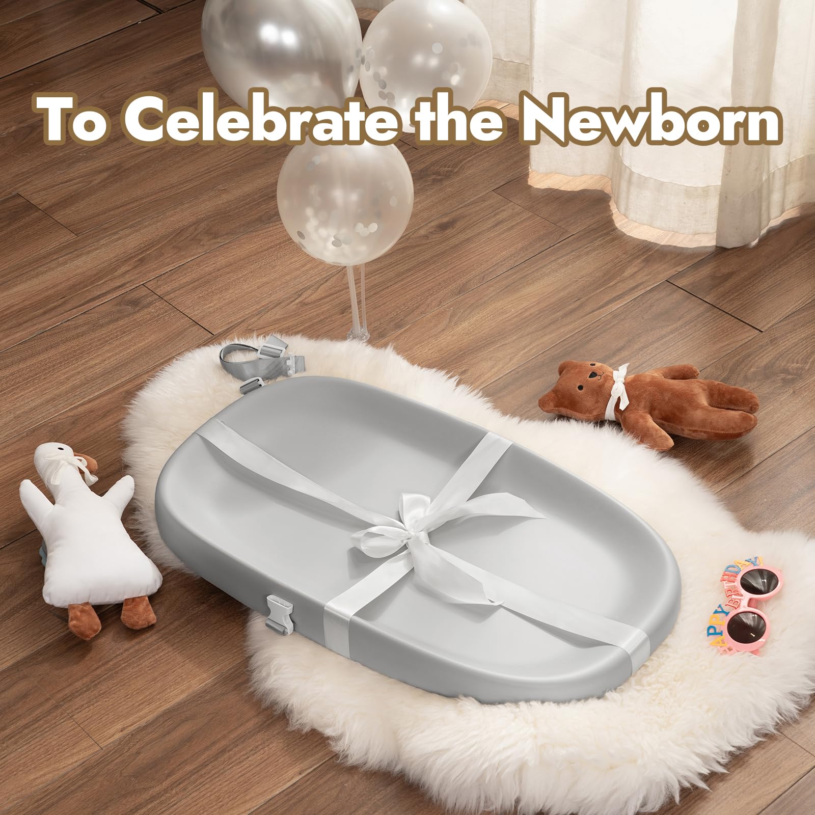 Papablic pad measures 30 by 17 inches and supports newborns up to 30 lbs