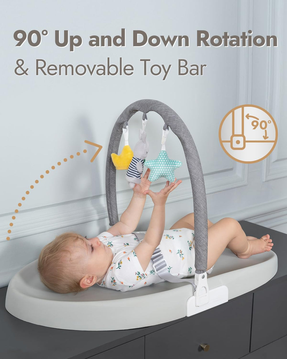 Papablic changing pad features a non-slip base for stable diaper changes