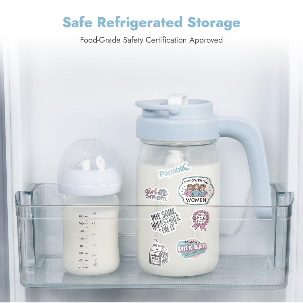 Papablic flip-lock spout close-up shows secure sealing for spill-free pouring.