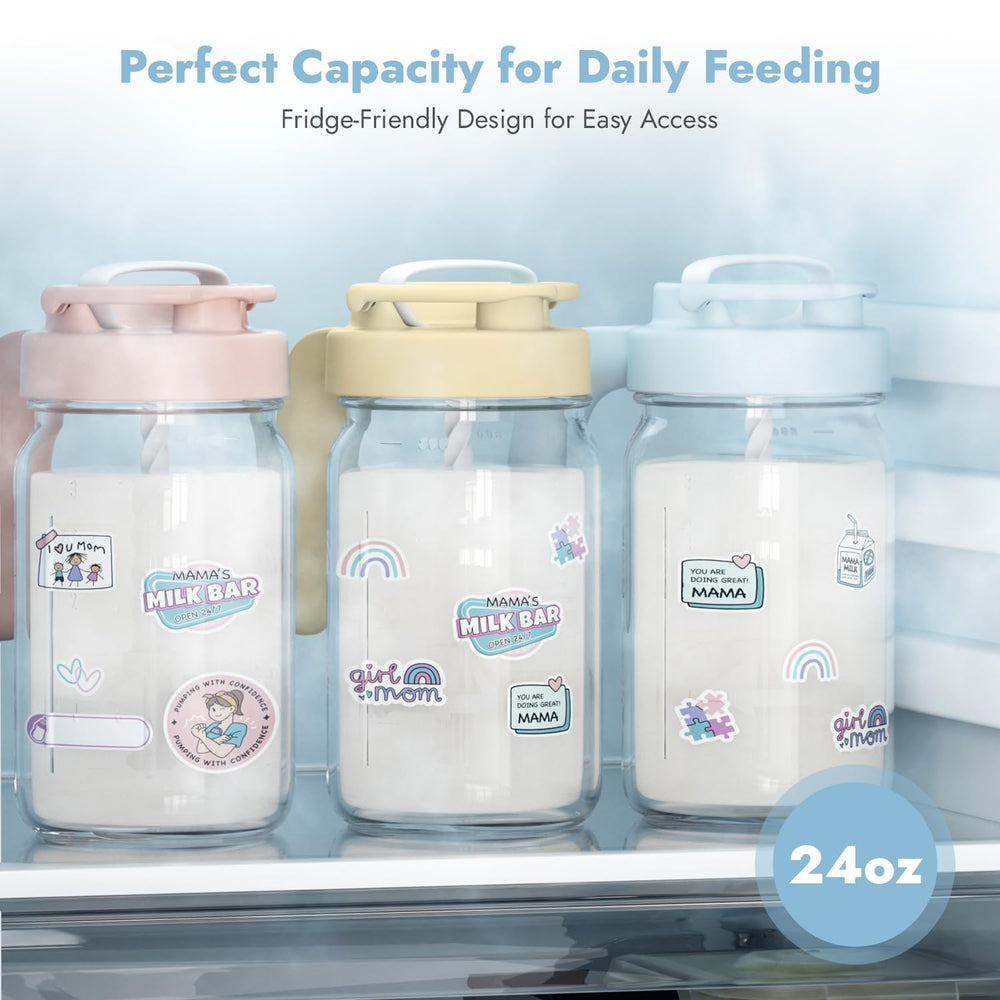 Papablic pitcher with mixing-handle blue shows ergonomic grip for quicker prep.