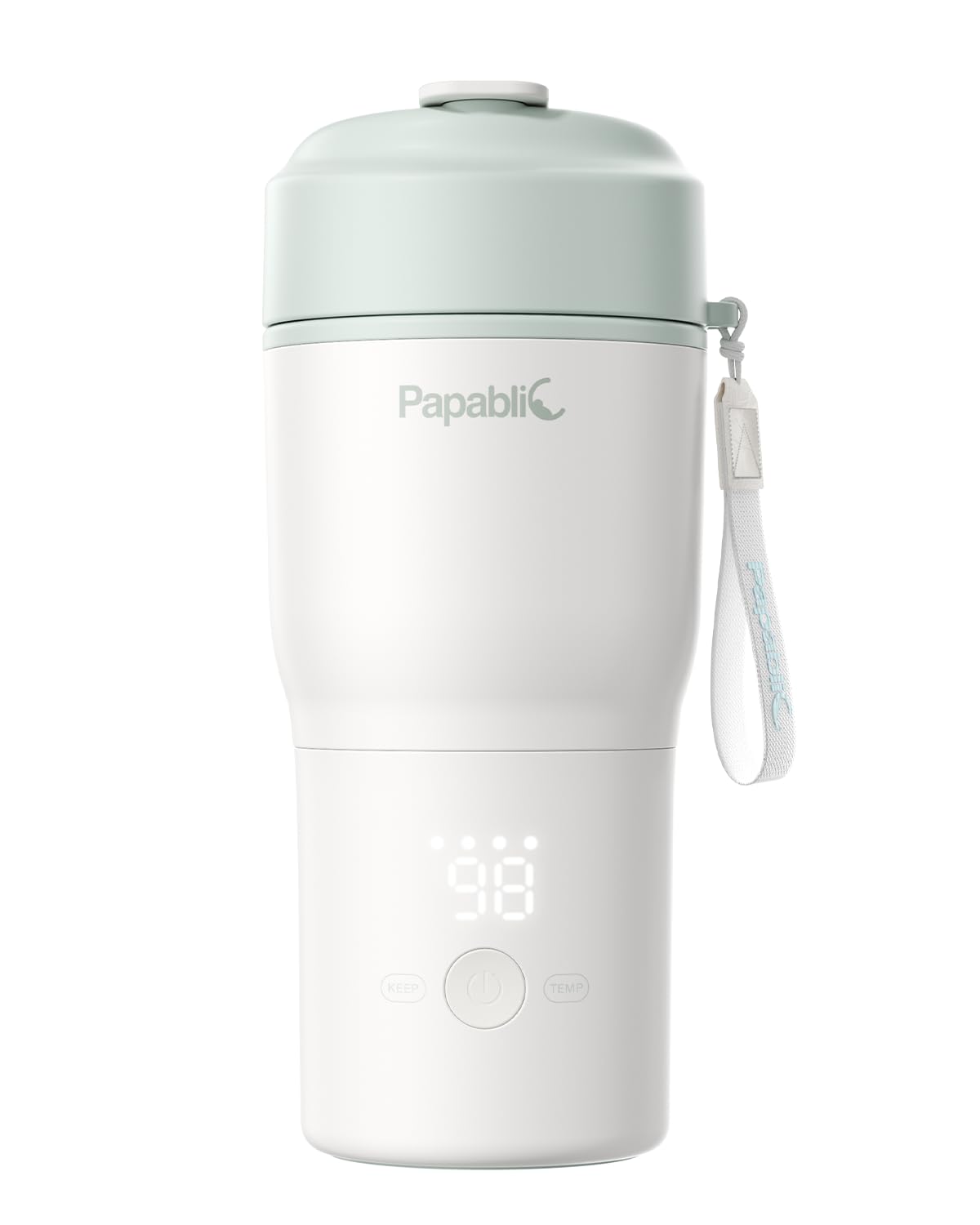 Papablic portable bottle warmer travel-ready front view for quick feeds on the go