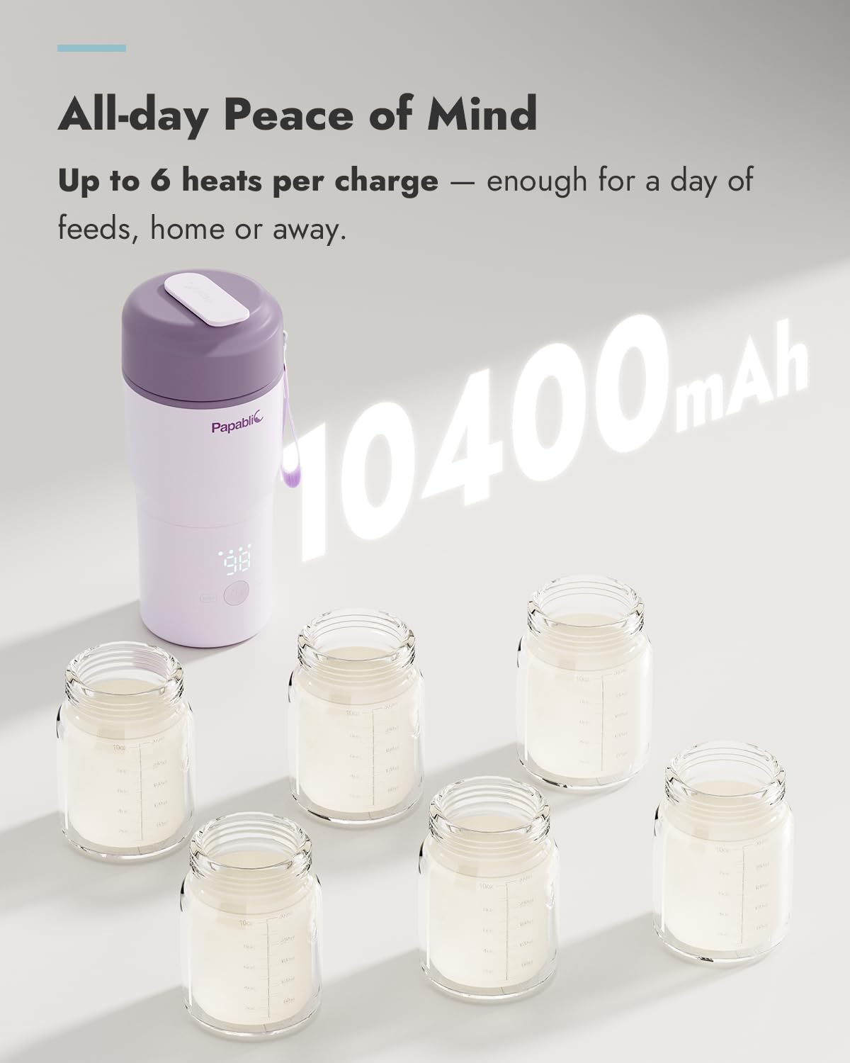 Papablic portable bottle warmer car-compatibility fits car cup holders