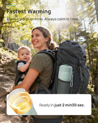 Papablic Pro bottle warmer built-in sterilizer opens for hygiene-friendly prep