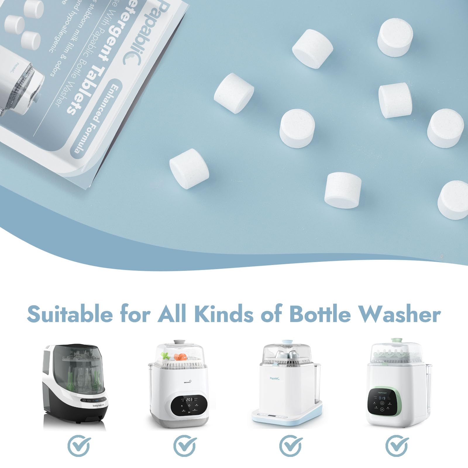 Papablic travel pack, on the go cleaning for bottles.