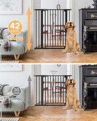 Papacare 42in gate wide-extended for safer access in wide doorways.