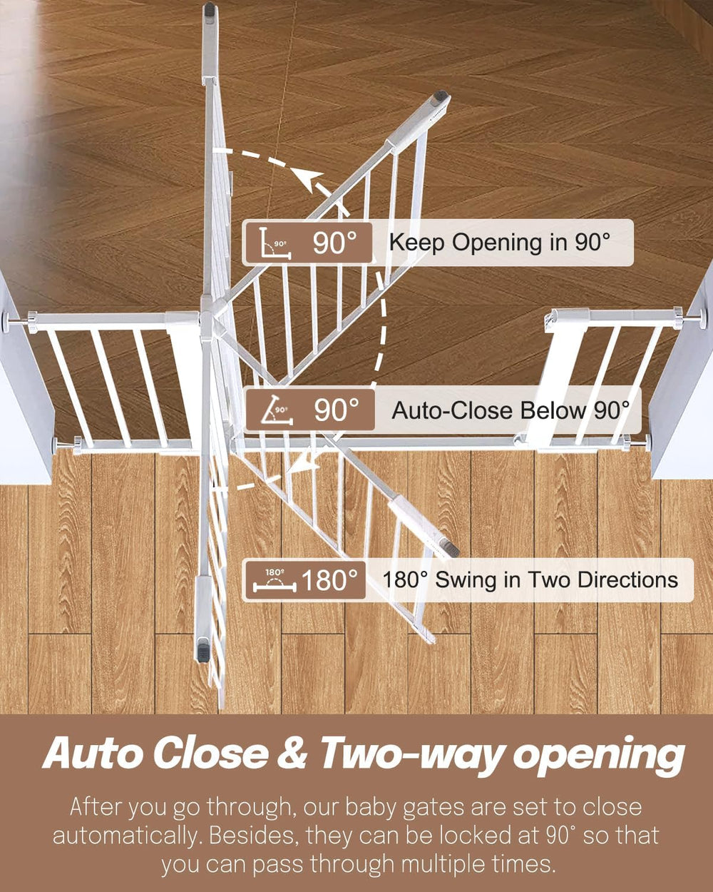 Papacare 5.5-inch extension expands doorway reach and stair installations.