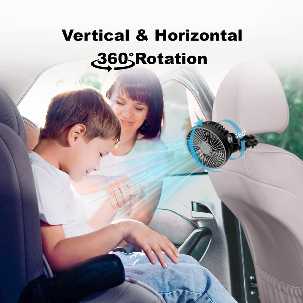 PaPaFboy 360-degree-adjustable-fan lets you angle airflow for car seats and prams.