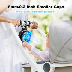 PaPaFboy tripod-rotation-fan demonstrates 360-degree adjustability for precise wind direction.