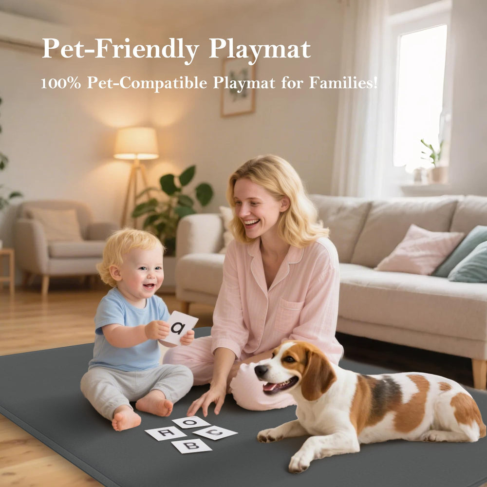 PapaMama anti-slip backing shows secure placement on hard floors.