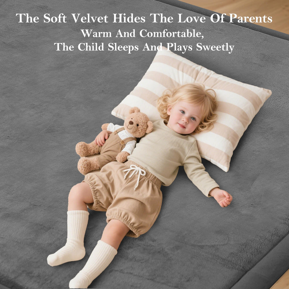 PapaMama Baby Play Mat memory foam detail emphasizes comfortable cushioning