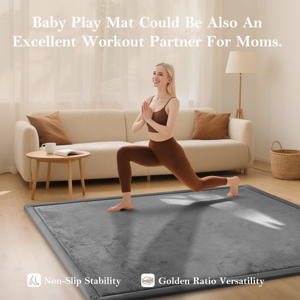 PapaMama Baby Play Mat room scene demonstrates versatile indoor use for family play