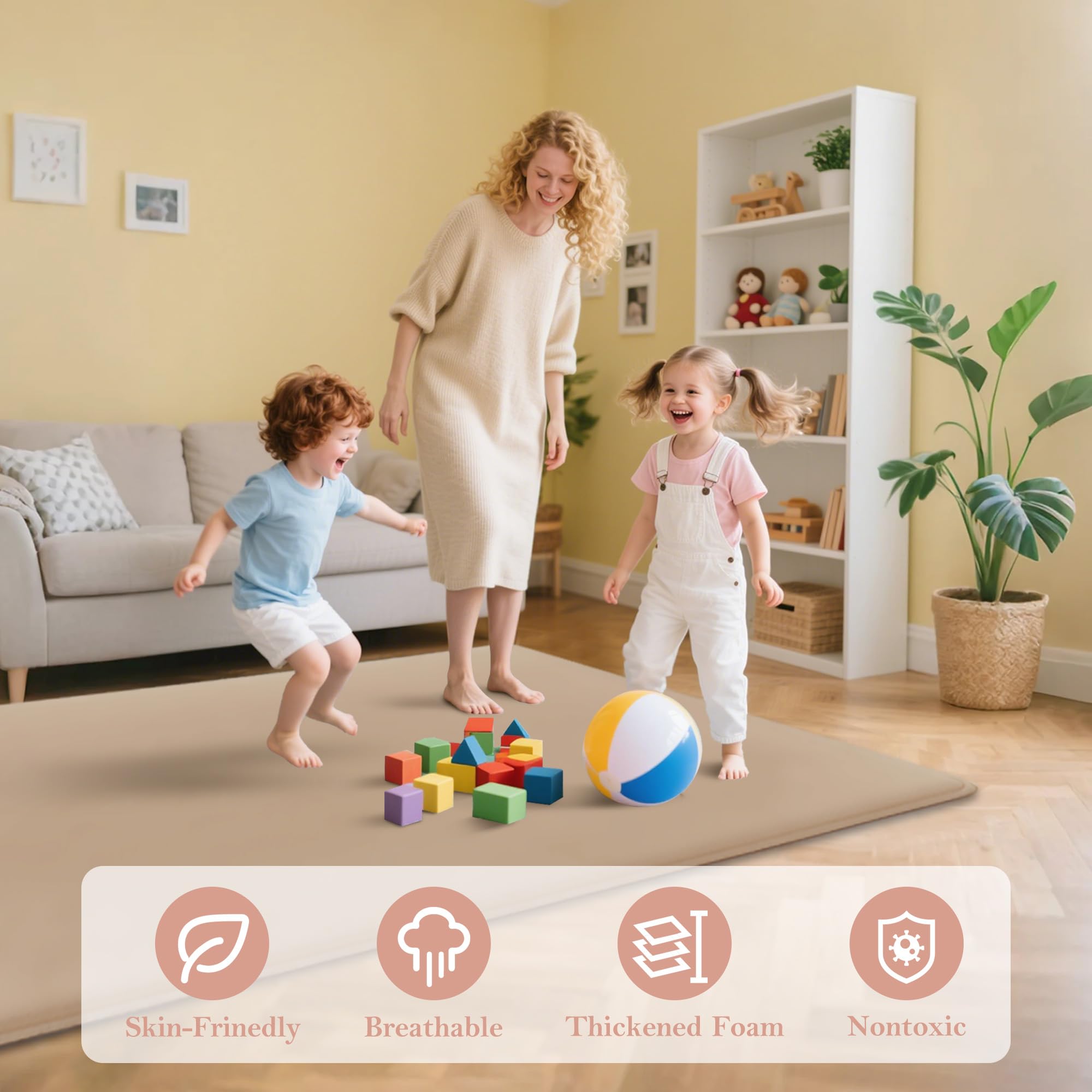 PapaMama foldable baby mat offers versatile use in nursery or living room