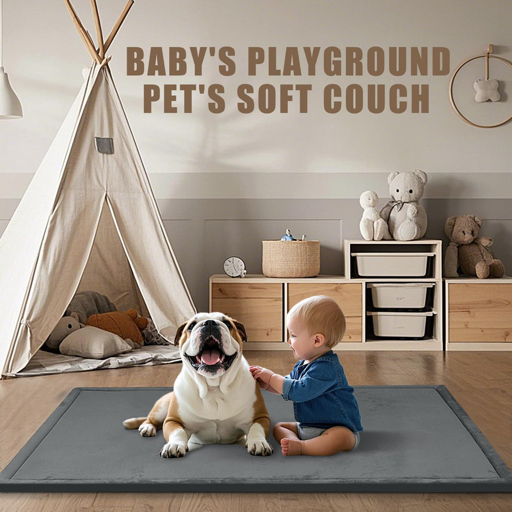 PapaMama living room setup illustrates versatile use as play area and mat.