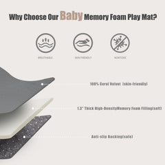 PapaMama memory-foam-core closeup shows supportive cushioning for babies.