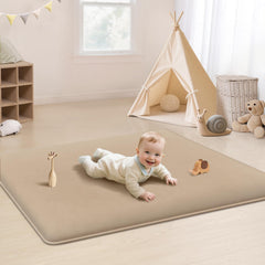 PapaMama plush baby mat 50x50 for cozy tummy time and safe play