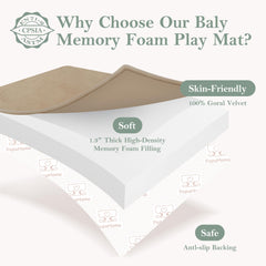 PapaMama water-repellent coral velvet fabric for easy spill cleanup