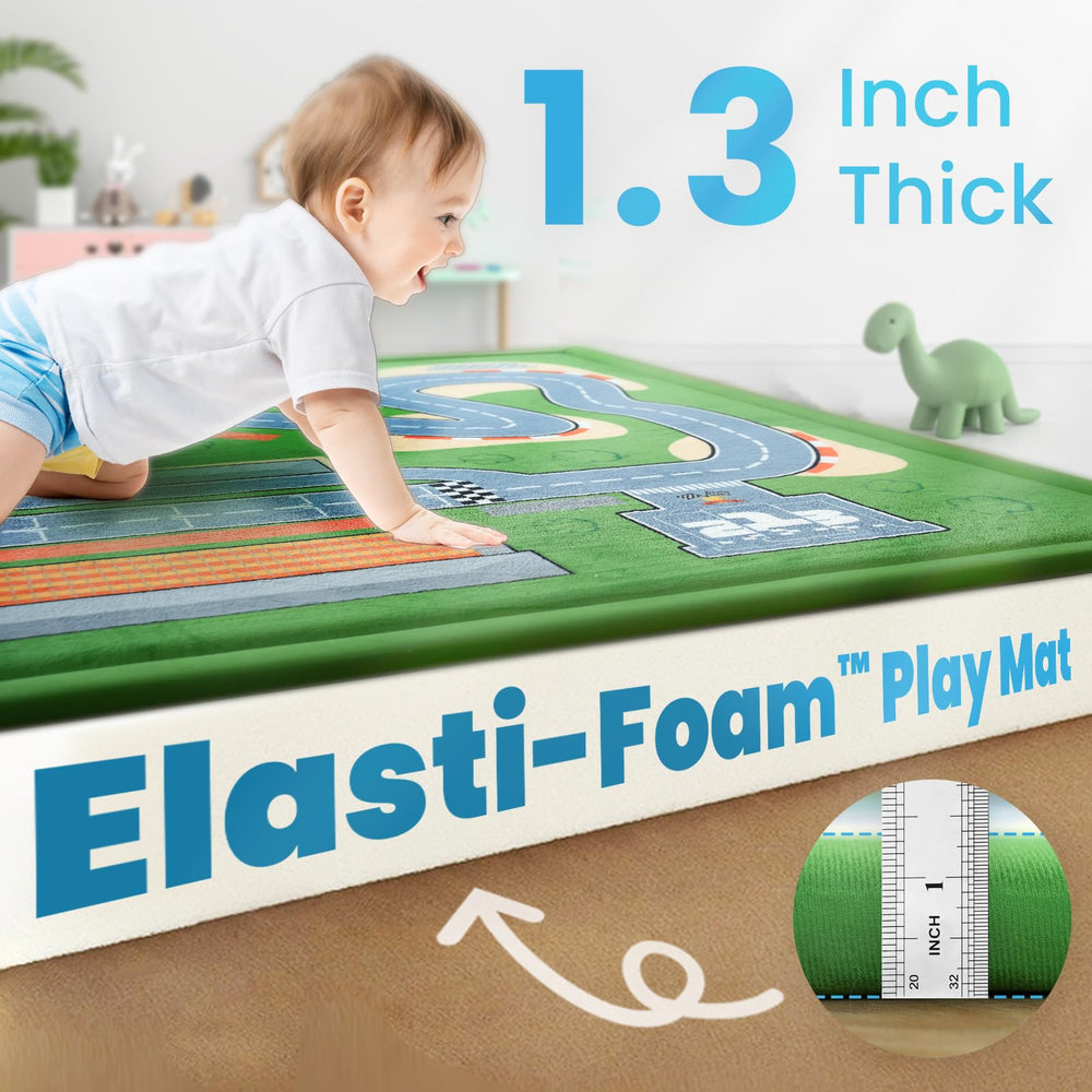 PaPaMat 1-3-inch-memory-foam-padding demonstrates comfort for crawling toddlers