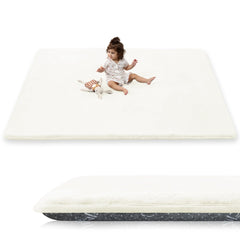 PaPaMat 1.5-inch thick cream mat, plush cushioning for tummy time