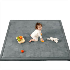 PaPaMat 13inch thick cushioned play mat close-up shows soft padding for knees