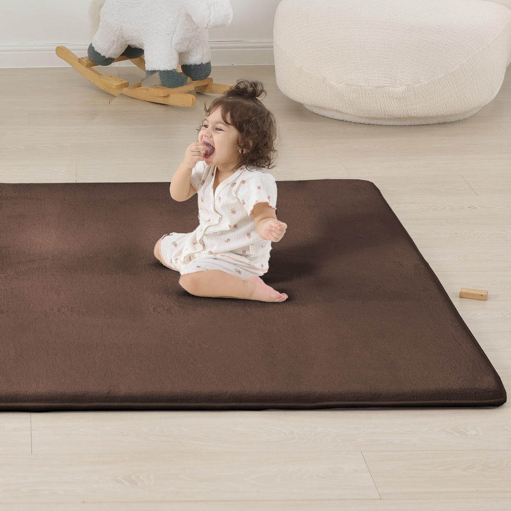 PAPAMAT 50x50 mat in room setup blending with decor and play space