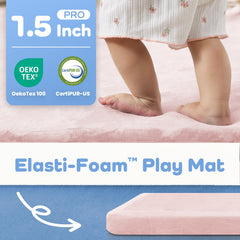 PaPaMat 59x79 inch foam play mat pink, ideal for large playrooms
