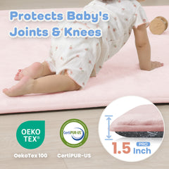 PaPaMat cloud-soft flannel surface inviting cozy floor play and cuddles.