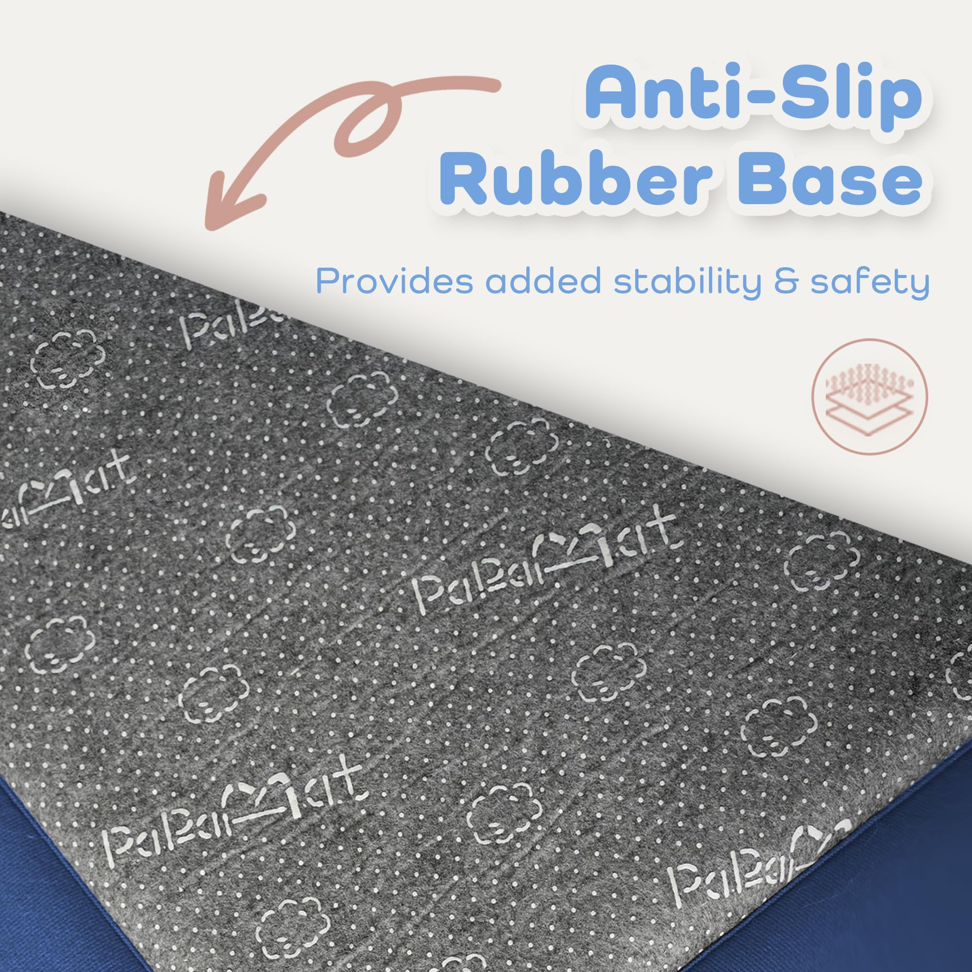 PaPaMat-easy-clean velvet surface wipes clean spills quickly.