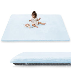 PaPaMat play mat on floor with plush cushioning for comfy tummy time.