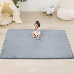 PaPaMat unrolled full mat on floor ready for play and tummy time.