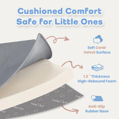 PaPaMat large 71x79-inch mat covers a nursery for safe play.