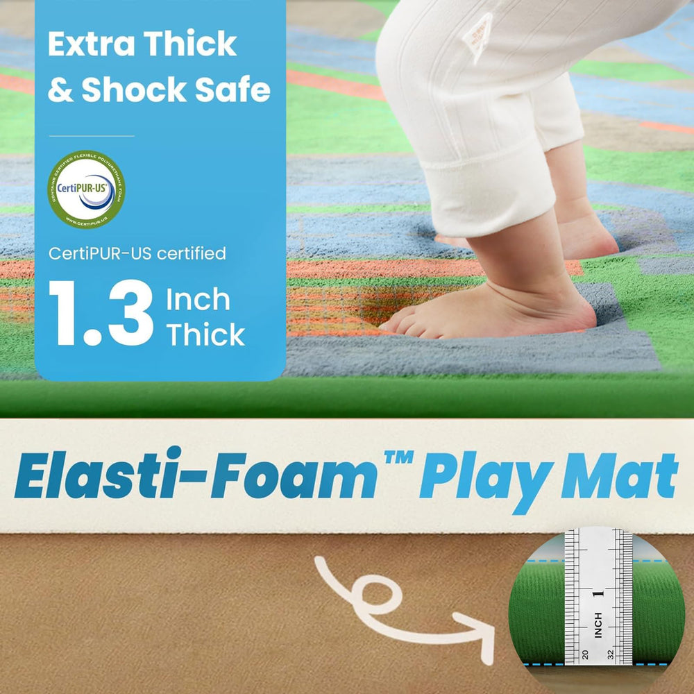PaPaMat memory-foam-1-3-inch close-up shows plush cushioning for floor play