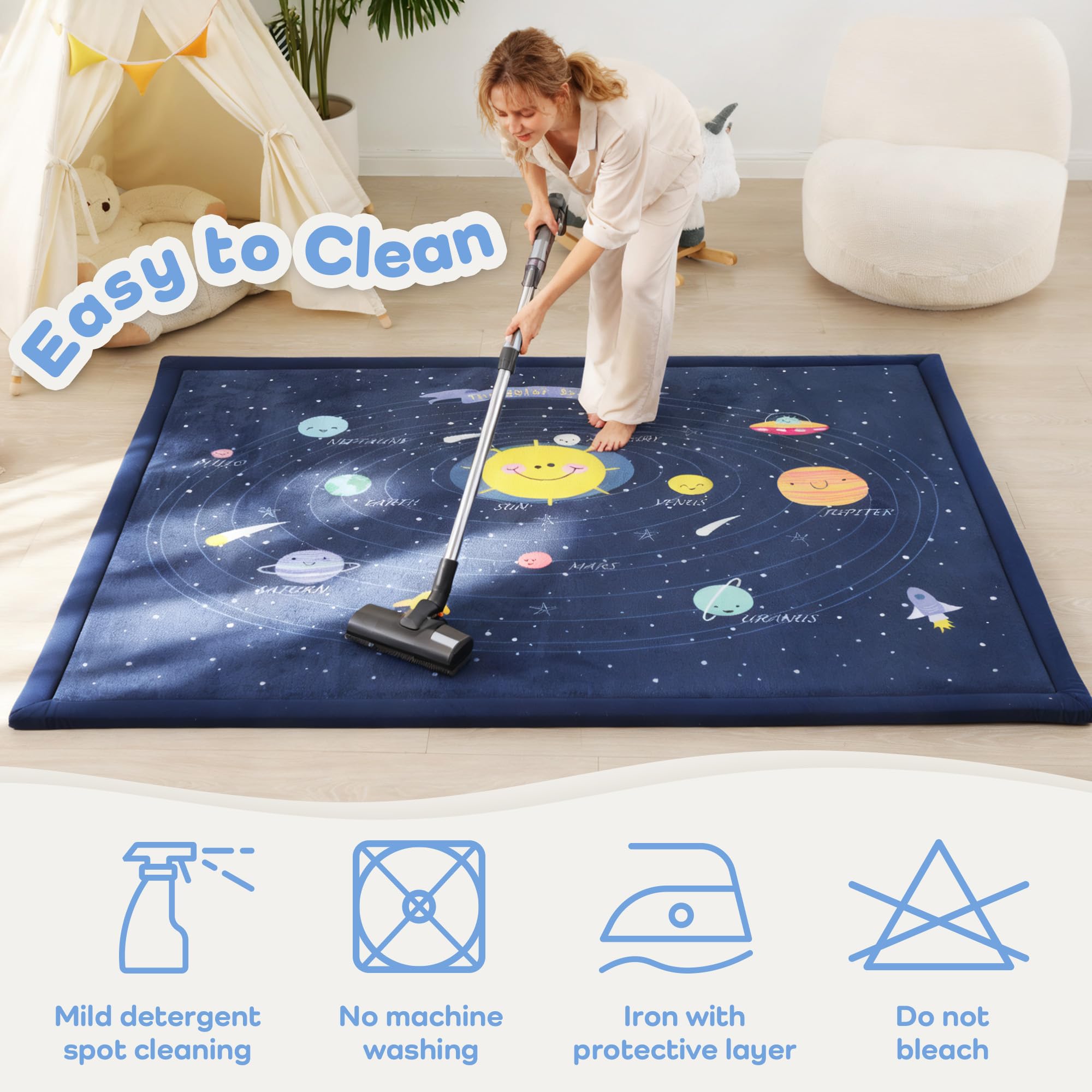 PaPaMat non-slip-backing-dots demonstrates silicone grip on wood or tile floors