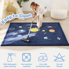 PaPaMat non-slip-backing-dots demonstrates silicone grip on wood or tile floors