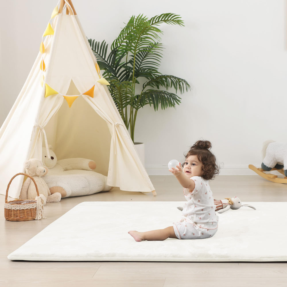 PaPaMat nursery to living room setup showing flexible use