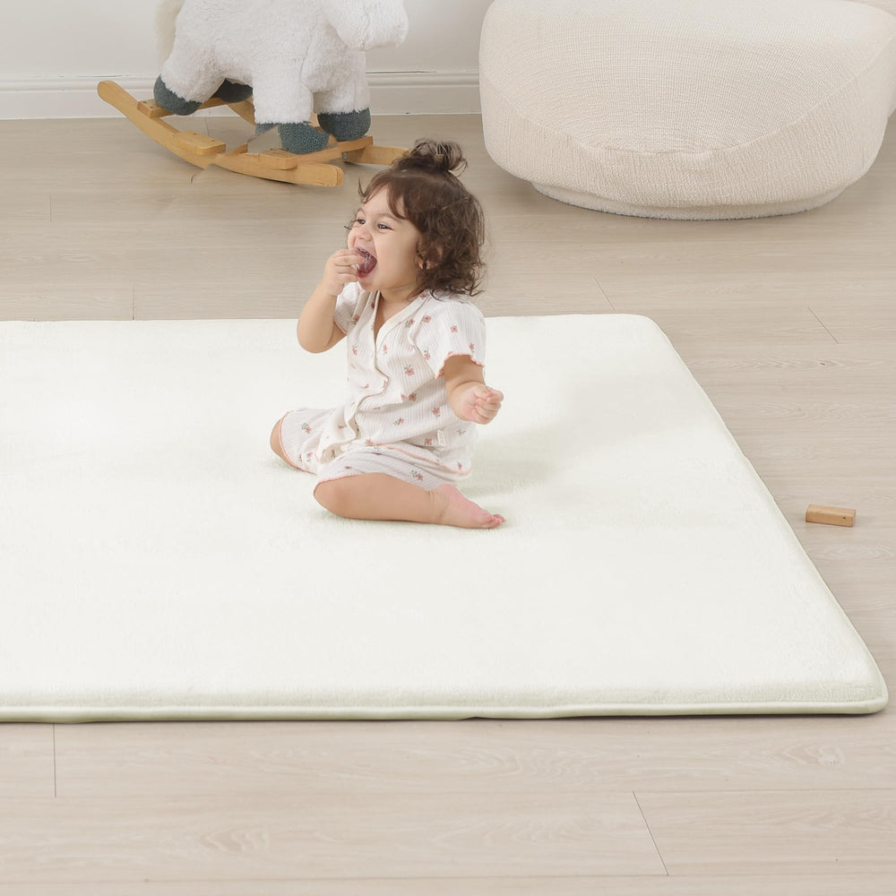 PaPaMat in living room setup on tile floor for family play