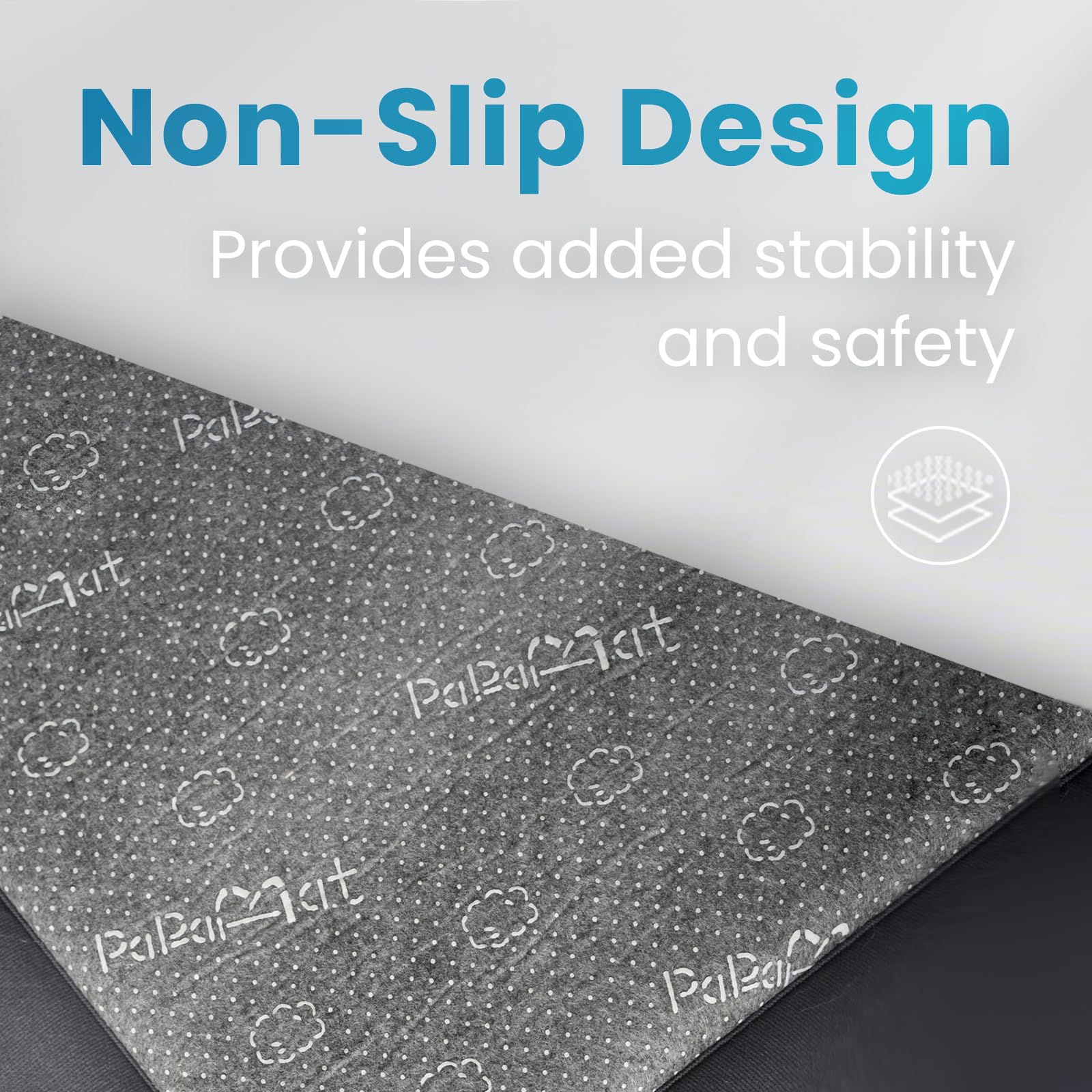 PaPaMat safety-certified pink mat highlights OEKO-TEX and ASTM CPSIA compliance.