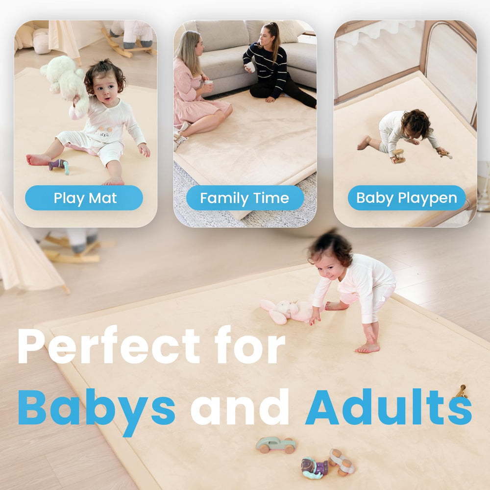 PaPaMat soft plush texture enhances cozy tummy time sessions.