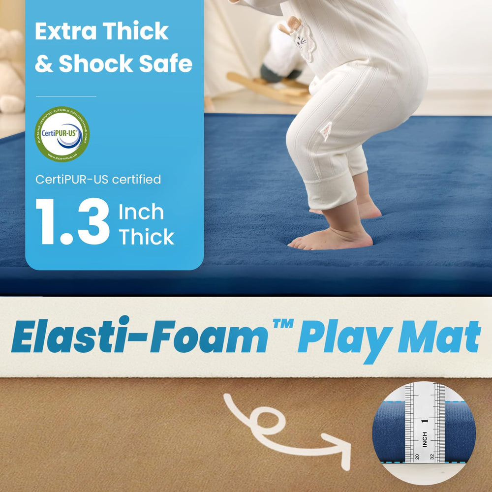 PaPaMat spacious padding creates a wide play area for babies and siblings