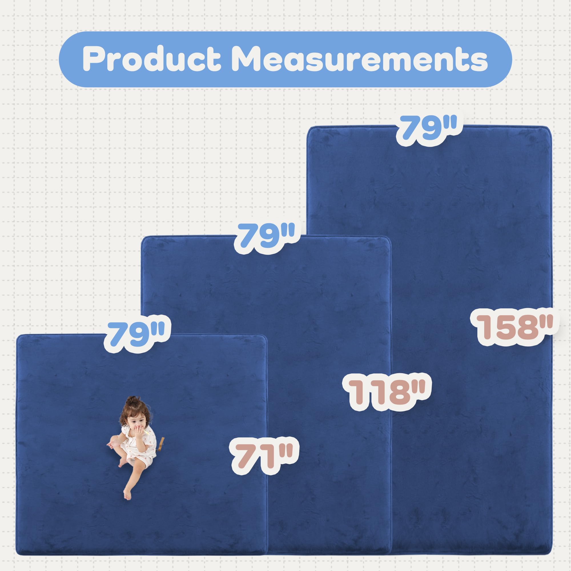 PaPaMat-tummy time and crawling zone encourages safe exploration.