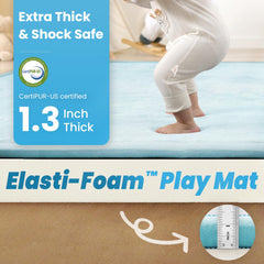 PaPaMat tummy time padding closeup highlighting plush surface and comfort.