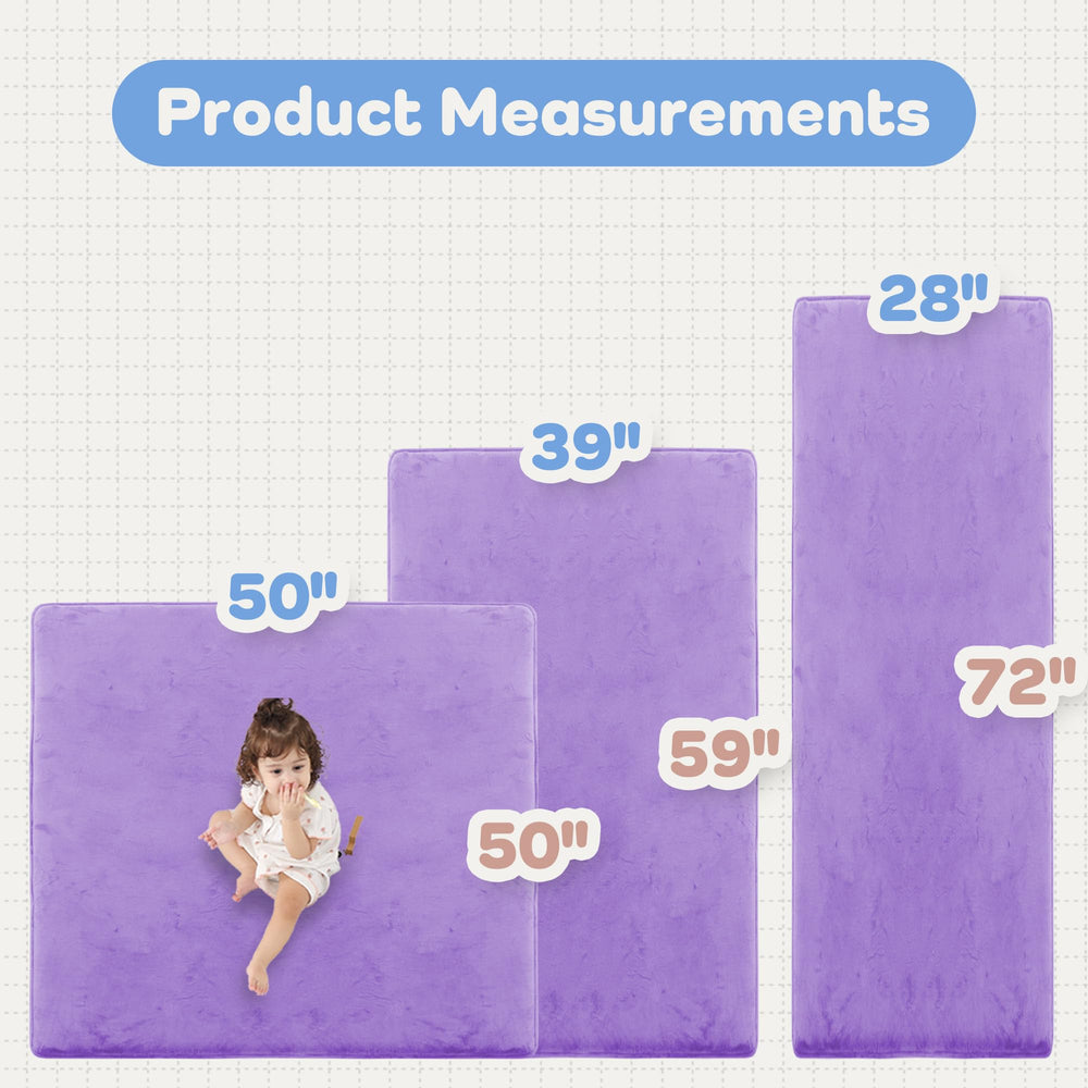 PaPaMat Violet used as playpen mat across rooms for versatile use.